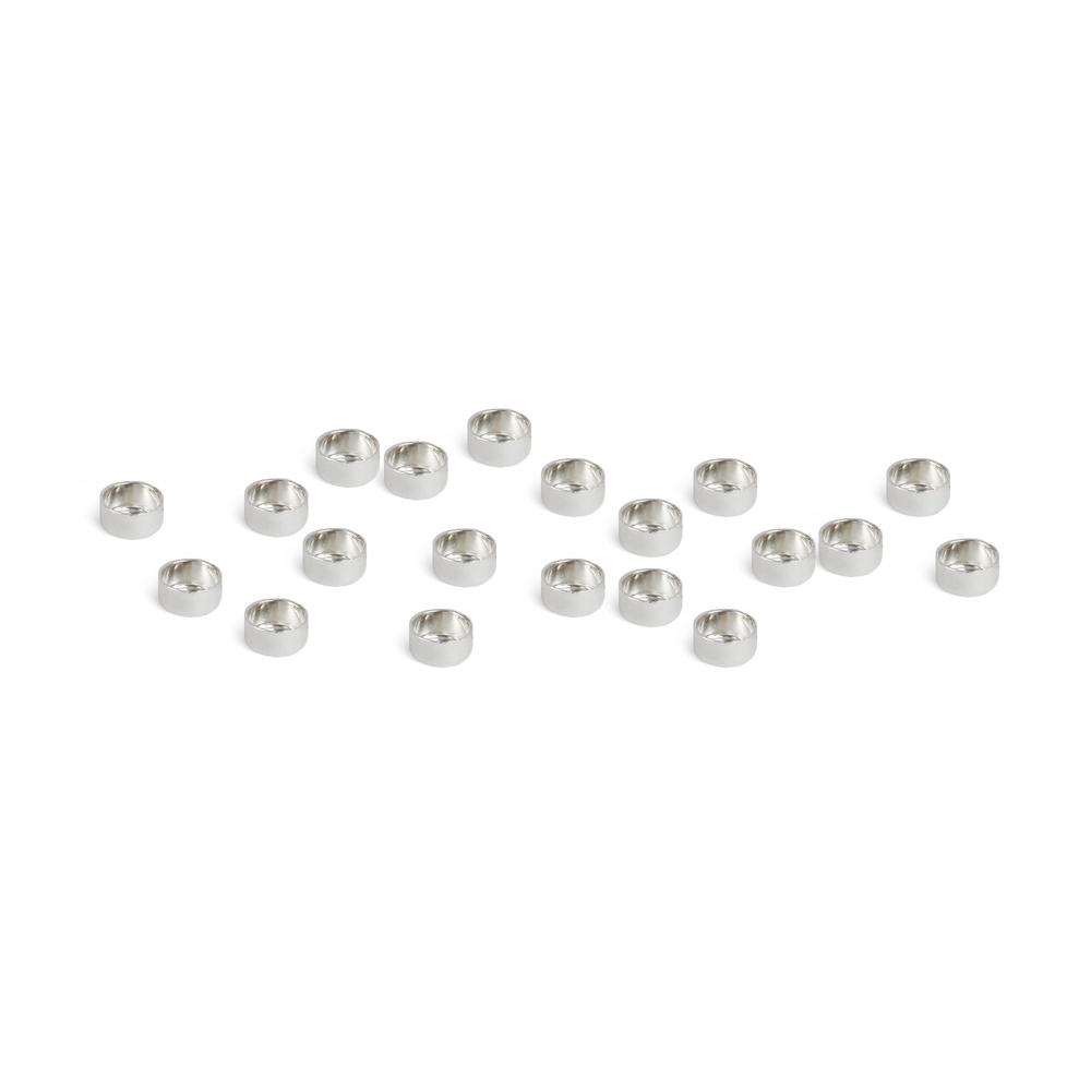 Rivets and Findings Fine Silver 3mm (.12") Bezel Cup Settings, Pack of 20